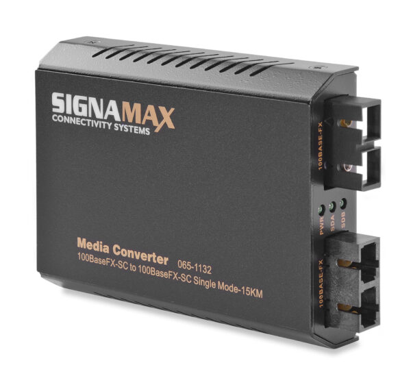 100BaseFX SC/SM, 15 km Span to 100BaseFX SC/MM, 2 km Span SKU: 065-1132