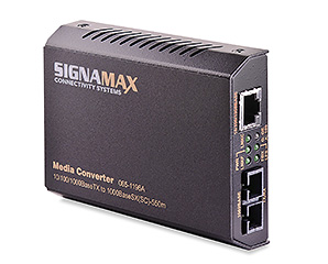 10/100/1000BaseT/TX to 1000BaseLX Media Converter, SC/SM, 20 km Span SKU: 065-1196ALXED