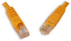 Category 5e Channel-Level Patch Cords with Snag-Proof Boot, Yellow, 1 FT. SKU: C5E-114YE-1FB