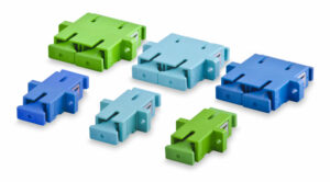 SC Simplex SM APC Flanged Adapter, Zirconia Ceramic Sleeve, Green SKU: FA-SC-SX-ZR-MF-GN