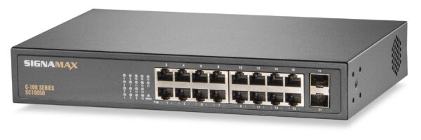 C-100 16 Port Gigabit PoE+ Switch SKU: SC10050