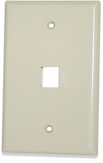6-Port Single-Gang Oversized Keystone Faceplate, White SKU: SKFM-6-WH