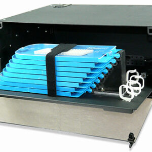 192-Fiber Slide-Out Splice Tray Enclosure Accepts 8 Splice Trays (Includes one FST-24P splice tray) Dimensions: 7"H x 19"W x 14"D SKU: UFS8-B