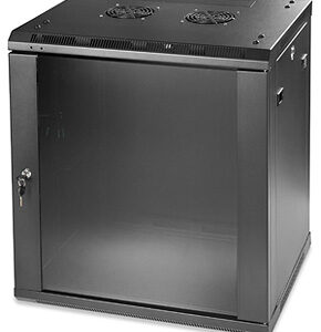 Wall-mount equipment cabinet, dual section, 12 RMU, W 600 D 450+100 mm, black SKU: WEC-D-12-600/550-BK