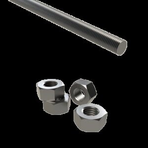 Threaded rod DIN976 M12X200 I304 - Stainless Steel AISI 304 - Product reference 2/10250 series  BASORFIX