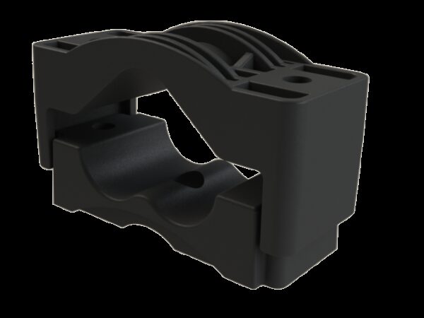 Three synthetic clamp TRIPLE 118-150 PAFV - FG Reinforced  Polyamide  - Product reference 2/7294 series  BASORFIX