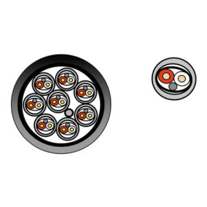 70033 - AUDIO ANALOG 8 PAIR 26AWG, BRAID PVC