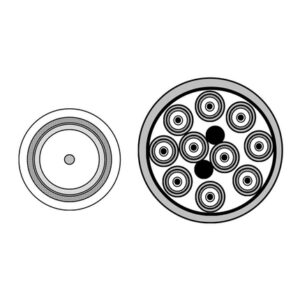 1855EN10 - 75 Ohm SDI 10 Coax, Mini RG-59, 22 AWG Solid BC, Foil + 90% TC Braid, LSZH Jkt