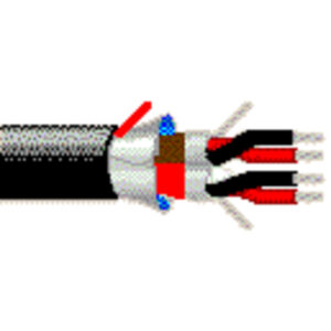 1814WB - Audio Snake Cable, 2 Pr #22 Str TC, Ind. Shielded & Jacketed, O/A Foil, PE Jkt, Waterblocked