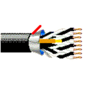 3050A - Inst, 16 Pr #16+22 Str BC, PVC Ins E1, OS, Blk PVC Jkt, 300V PLTC ITC CMG