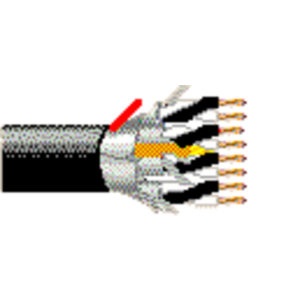 3042A - Inst, 50 Pr #18+22 Str BC, PVC Ins E1, IS/OS, Blk PVC Jkt, 300V PLTC ITC CMG