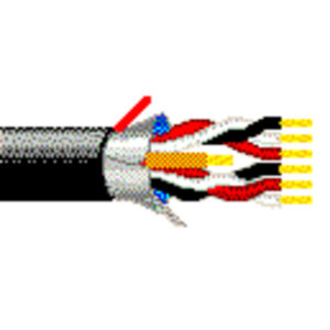 3030A - Inst, 4 Tri #18 Str BC, PVC Ins E1, OS, Blk PVC Jkt, 300V PLTC ITC CMG