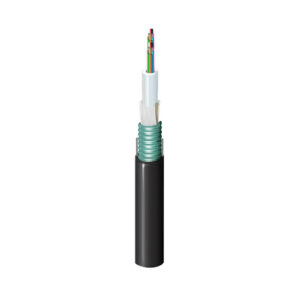 BAGU12VA024BK - Outdoor OFC CLT (jelly filled) : GLASS YARNS+CST+Single PE Jacket with Steel Wire Embeded, 24F, G652.D