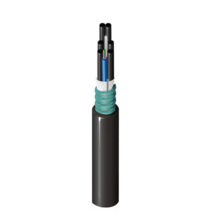 DOLU53MA004BKAA - Universal OFC MLT: Gel filling loose tubes(4f/T), Dry core, WB Tape + CST + Single LSZH Jacket (black) 4F OM3