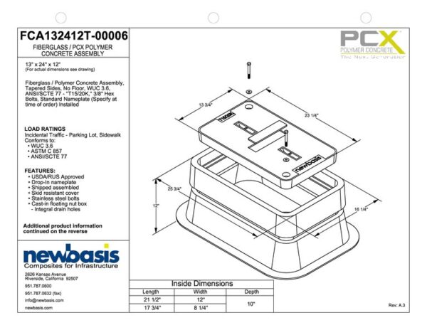 Polymer Concrete Vault Technical Image