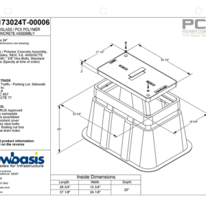 Polymer Concrete Vault Technical Image