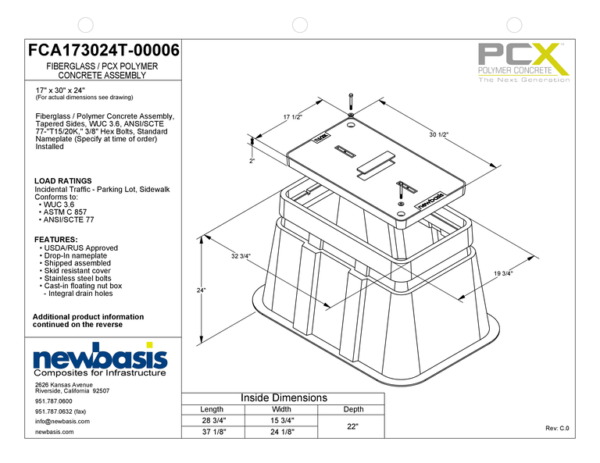 Polymer Concrete Vault Technical Image