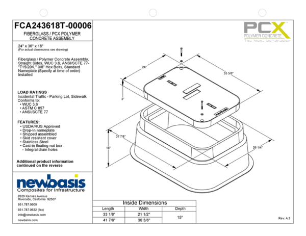 Polymer Concrete Vault Technical Image