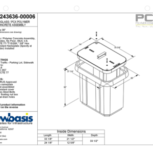 Polymer Concrete Vault Technical Image