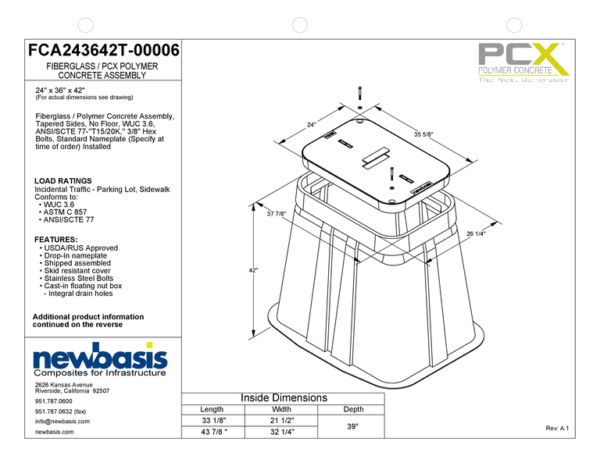Polymer Concrete Vault Technical Image
