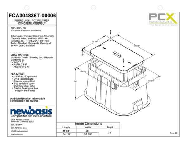 Polymer Concrete Vault Technical Image
