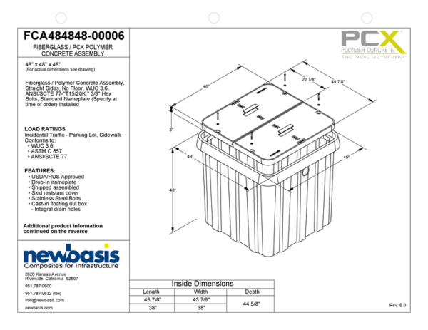 Polymer Concrete Vault Technical Image