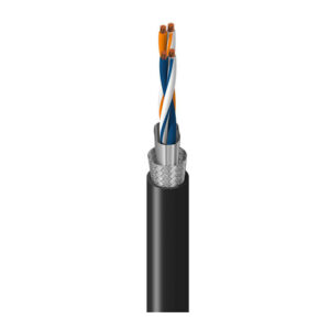 72002PU - DataTuff® 5E, 2PR #26 Str BC, PO ins, SF/UTP, PUR HF jkt,  AWM 20549