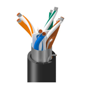7945A - DataTuff® Cat 6, 4 Bonded-Pr #23 Sol BC, PO Ins, OS, PVC Jkt, CMR, CMX-Outdoor
