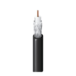 1523R - Broadband Coax, Series 11, 14 AWG Solid BCCS, Foil + 60% AL Braid, PVC Jkt, CMR