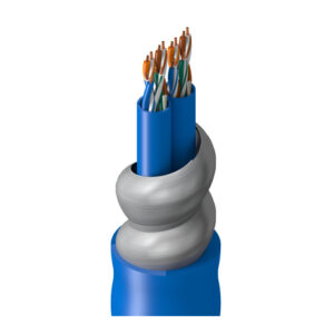 121702A - CAT5e+ Horizontal Bonded-Pair, 2x4pr, UTP, PVC Jkt, CMR, Siamese