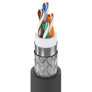 7938A - DataTuff® Cat 5e, 4 Bonded-Pr #24 Str Alloy, PO Ins, OS+TC Brd, TPE Jkt, TPE Jkt, High Flex AWM 20606