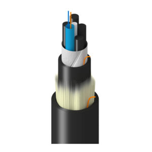 TU-3LF-002-R22 - Tray, In+Outdoor, MLT, OM3, 2f, Gel Tubes 2.8mm, Dbl Jkt - PVC & CPE, OFNR, Oil Res 1/2