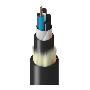 TU-SLF-004-R22 - Tray, In+Outdoor, MLT, OS2, 4f, Gel Tubes 2.8mm, Dbl Jkt - PVC & CPE, OFNR, Oil Res 1/2