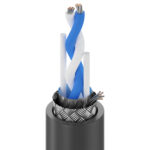 1696A - Digital Audio Cable, 1 Pr #22, Str TC, Foil + Braid, PVC Jkt