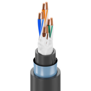 7937A - DataTuff® Cat 5e, 4 Bonded-Pr #24 Sol BC, PO Ins, OS, PO Jkt, PO Jkt, OSP BURIAL