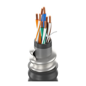 121700R - DataTuff® 5e, 4 Bonded-Pr #24 Sol BC, PO Ins, PVC Jkt, AIA Armor, PVC Jkt, CMG CM -40C