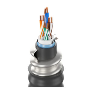 127953A - DataTuff® Cat 6, (4 pr) 23 AWG Solid BC, PP/PVC/Alum Armor/PVC, EtherNet/IP, Foil Shld, CMG CM, 600V AWM