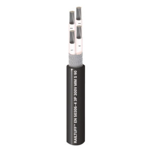 RTD4C1.5P - RailTuff Thin wall cable EN 50306-4 3P 300V 4 C 1.5 mm² Str TC, XLPO Ins, XLPO Outer Jkt