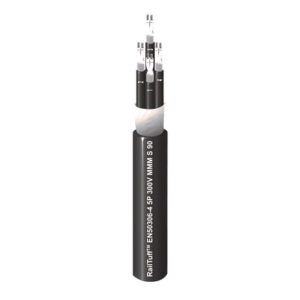 RTE4P0.5P - RailTuff Thin wall cable EN 50306-4 5P 300V 4Pr 0.5 mm² Str TC, XLPO Ins, TCBS, XLPO Inner Jkt, XLPO Outer Jkt
