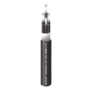 RTE4P1.5P - RailTuff Thin wall cable EN 50306-4 5P 300V 4Pr 1.5 mm² Str TC, XLPO Ins, TCBS, XLPO Inner Jkt, XLPO Outer Jkt