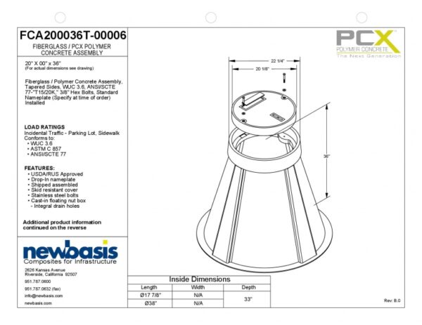 Polymer Concrete Vault Technical Image