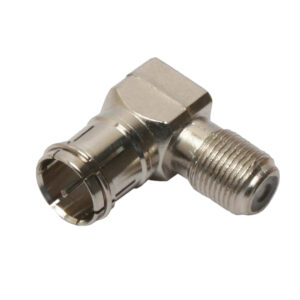 Quest Technology F Intra-Adapter -75 Ohm - Right Angle F (F) To Push-On F (M) CAD-1095 - Quest