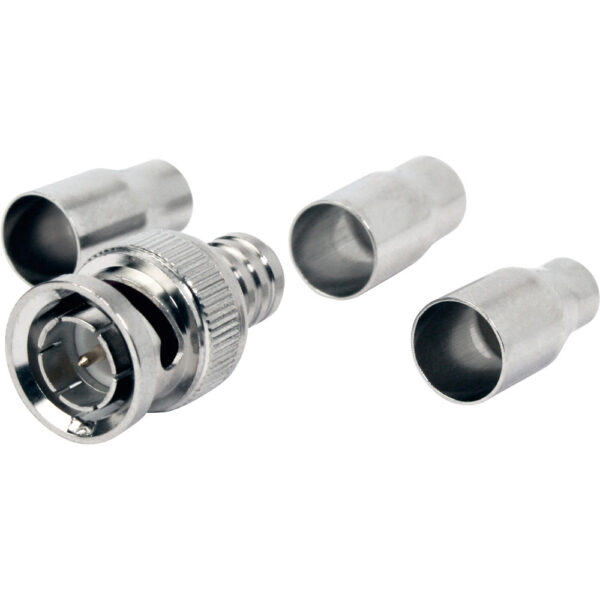 Quest Technology Bnc (Male) Connector - 50 Ohm - 2Pc-Crimp-On - Universal (With 3 Ferrules) CBN-2125 - Quest