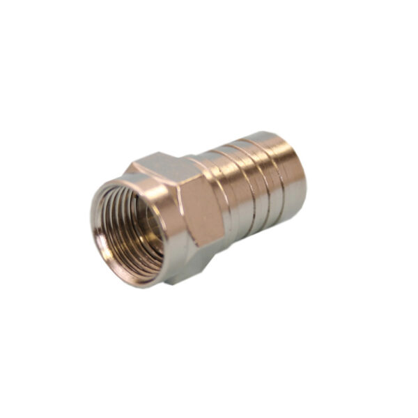 Quest Technology F (Male) Connectors, 75 Ohm - Crimp-On W/ 1/2'' Ring, Rg-6 CFC-7114 - Quest