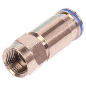 Quest Technology F (Male) Compression Connectors, 75 Ohm - Rg-6 Quad, 10 Pack COM-1306 - Quest