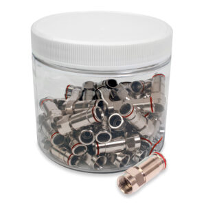 Quest Technology F (Male) Compression Connectors - 75 Ohm - Rg-59 - 50/Jar COM-1359-50J - Quest