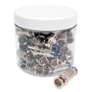 Quest Technology Bnc (Male) Compression Connectors - 75 Ohm - Rg-6 Quad - 50/Jar COM-2016-50J - Quest