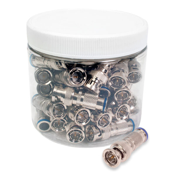 Quest Technology Bnc (Male) Compression Connectors - 75 Ohm - Rg-6 Quad - 50/Jar COM-2016-50J - Quest