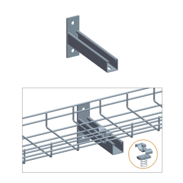 CABLE TRAY T WALL BRACKET KIT W/ CLAMPS