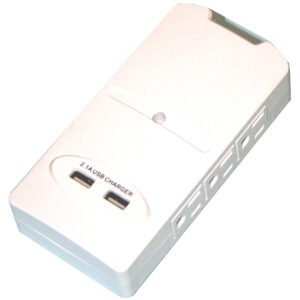 Quest Technology Three-Sided Wall Surge Tap - 6-Outlets W/ 2 Usb Ports - Etl EPD-0926 - Quest